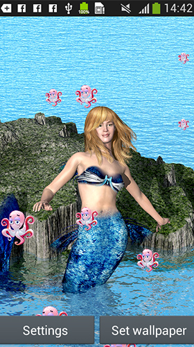 Bildschirm screenshot Meerjungfrau  für Handys und Tablets.