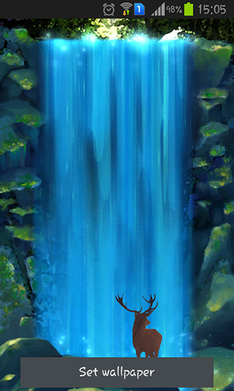 Android Hintergrundbilder Mystischer Wasserfall kostenlos auf den Desktop herunterladen. 