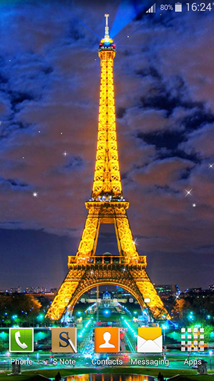 Android Hintergrundbilder Nacht in Paris kostenlos auf den Desktop herunterladen. 