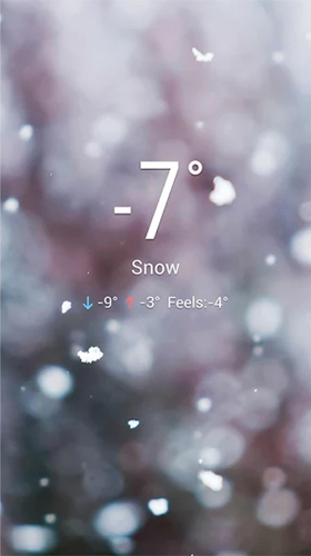 Bildschirm screenshot Echtzeit-Wetter  für Handys und Tablets.