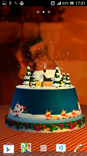 Android Hintergrundbilder Schneekugel 3D kostenlos auf den Desktop herunterladen. 