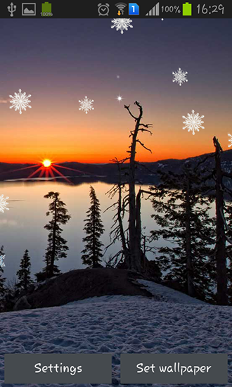 Android Hintergrundbilder Winterlicher Sonnenuntergang kostenlos auf den Desktop herunterladen. 