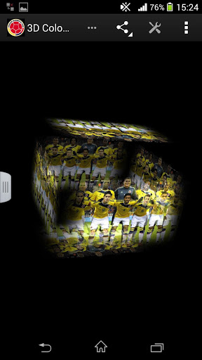 Bildschirm screenshot 3D Columbien Fußball für Handys und Tablets.