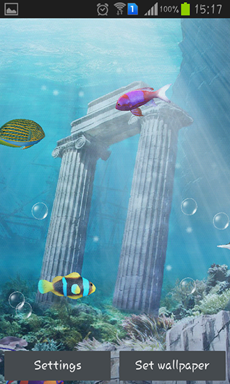 Bildschirm screenshot Aquarium und Fisch für Handys und Tablets.