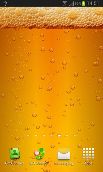 Bildschirm screenshot Bier und Akkustand für Handys und Tablets.
