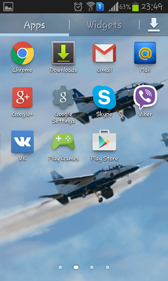 Bildschirm screenshot Blauer Impuls für Handys und Tablets.