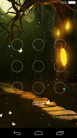 Bildschirm screenshot Schmetterling Lockscreen für Handys und Tablets.