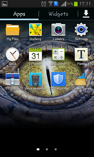 Bildschirm screenshot Krokodilaugen für Handys und Tablets.