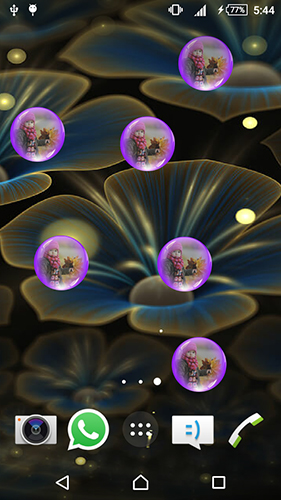 Bildschirm screenshot Fantasyblumen für Handys und Tablets.