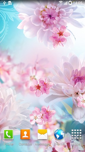 Bildschirm screenshot Blumen von Live Wallpapers 3D für Handys und Tablets.