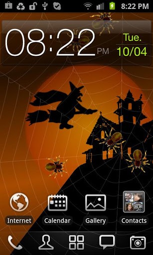 Bildschirm screenshot Halloween: Spinnen für Handys und Tablets.