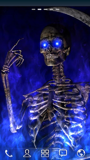 Bildschirm screenshot Höllenfeuer Skelett für Handys und Tablets.