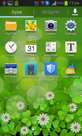 Bildschirm screenshot Glücksklee für Handys und Tablets.