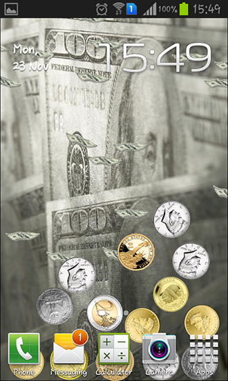 Bildschirm screenshot Geldmagnet für Handys und Tablets.