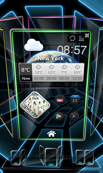Bildschirm screenshot Zukunftstunnel 3D für Handys und Tablets.