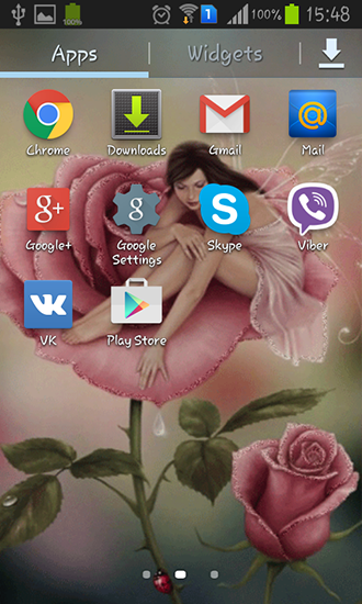 Bildschirm screenshot Nymphe für Handys und Tablets.