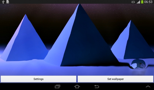 Bildschirm screenshot Pyramiden für Handys und Tablets.