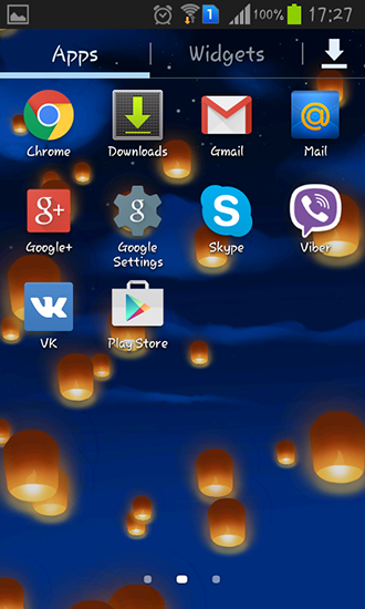 Bildschirm screenshot Laternen im Himmel für Handys und Tablets.