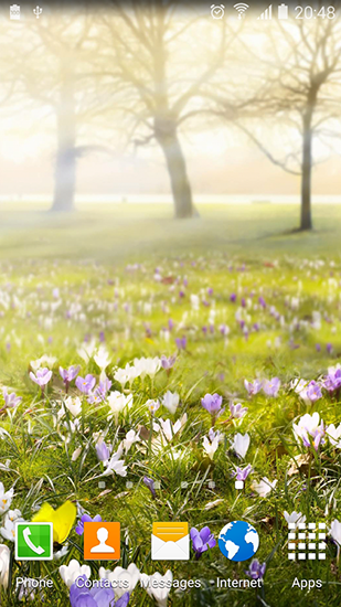 Bildschirm screenshot Frühlingslandschaften für Handys und Tablets.