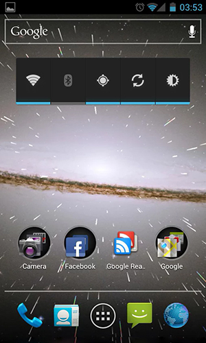 Bildschirm screenshot Sternenfeld 2 3D für Handys und Tablets.