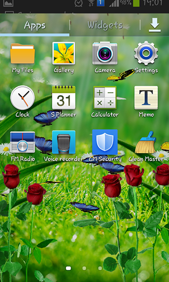 Bildschirm screenshot Sommergarten für Handys und Tablets.