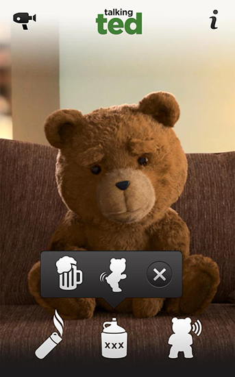Bildschirm screenshot Sprechender Ted für Handys und Tablets.