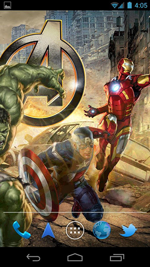 Bildschirm screenshot The Avengers für Handys und Tablets.