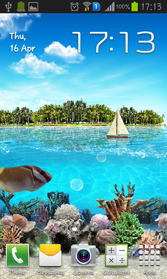 Bildschirm screenshot Tropischer Ozean für Handys und Tablets.