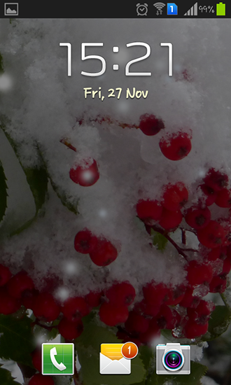 Bildschirm screenshot Winterbeeren für Handys und Tablets.
