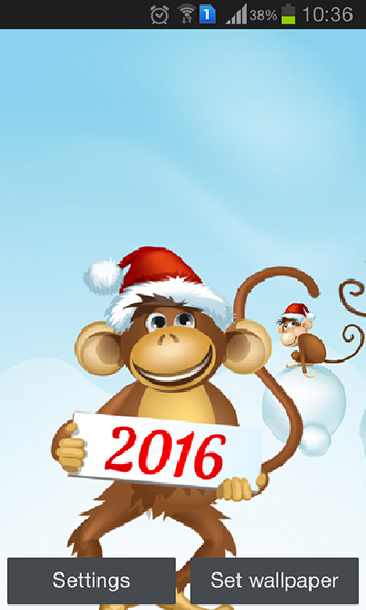 Bildschirm screenshot Jahr des Affen für Handys und Tablets.
