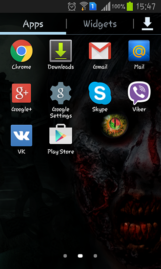 Bildschirm screenshot Zombieauge für Handys und Tablets.