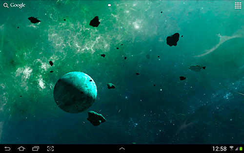 Bildschirm screenshot Asteroiden 3D für Handys und Tablets.