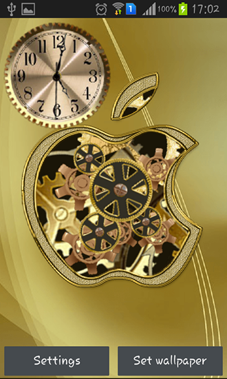 Goldene Apple Uhr