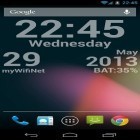 Neben Live Wallpapern für Android Neonheld 3D  kannst du die apk des Hintergrunds Digi Uhr gratis herunterladen.