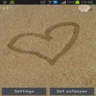 Neben Live Wallpapern für Android Frühling: Kätzchen kannst du die apk des Hintergrunds Male auf dem Sand gratis herunterladen.