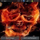 Neben Live Wallpapern für Android Halloween  kannst du die apk des Hintergrunds Feuerschädel gratis herunterladen.