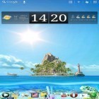 Neben Live Wallpapern für Android Echter Regen  kannst du die apk des Hintergrunds Ozean Aquarium 3D: Schildkröteninsel gratis herunterladen.