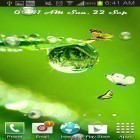 Neben Live Wallpapern für Android Indische Uhr  kannst du die apk des Hintergrunds Regentropfen gratis herunterladen.