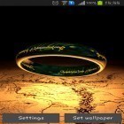 Neben Live Wallpapern für Android Galaxy S4: Natur kannst du die apk des Hintergrunds Ring der Macht 3D gratis herunterladen.