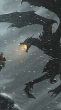 Lade kostenlos Hintergrundbilder Dragons,Spiele,The Elder Scrolls für Handy oder Tablet herunter.